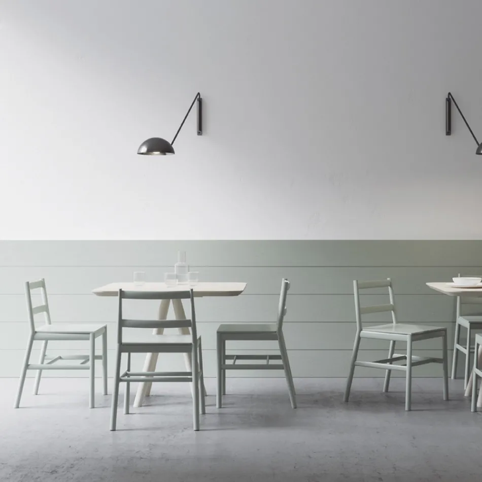 Vysoce kvalitní židle z masivního bukového dřeva Made in Italy, 2 kusy - Nora Viadurini