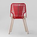 Vysoce kvalitní židle ze dřeva, kovu a lana vyrobená v Itálii, 2 kusy - Mandal