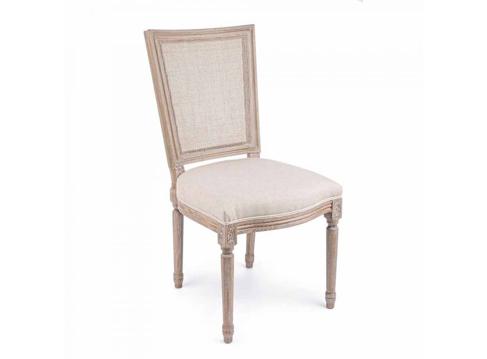 Klasická designová židle s dřevěnou strukturou 2 kusy Homemotion - Murea Viadurini