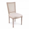 Klasická designová židle s dřevěnou strukturou 2 kusy Homemotion - Murea