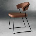 Designová židle z kovu a tkaniny vyrobená v Itálii Formia