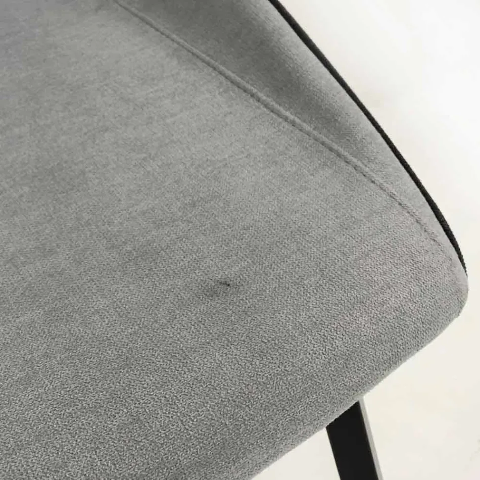 Designová židle z látky se čtvercovými nohami vyrobená v Itálii, 4 kusy - Oriella Viadurini