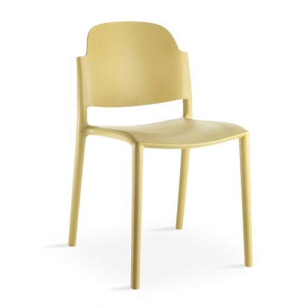 Moderní designová stohovatelná židle z barevného polypropylenu 4 kusy - Rapunzel Viadurini