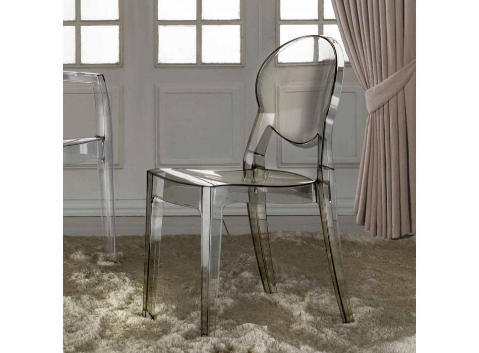 Moderní designová židle z polykarbonátu, ve 2 barvách - Dalila Viadurini