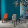 Designová židle v látce pro jídelnu vyrobené v Itálii, Conny