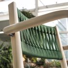 Luxusní židle s područkami z běleného buku a provazem Made in Italy - Nora Viadurini