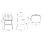 Luxusní židle z béžového lakovaného buku a tkané kůže Made in Italy - Nora Viadurini