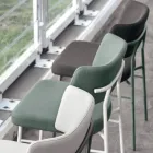 Luxusní látková židle s kovovou základnou Made in Italy, 2 kusy - Aljaška Viadurini