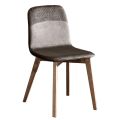 Elegantní židle moderního designu v barevném sametu a dřevě - Bizet
