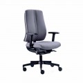 Ergonomická moderní otočná kancelářská židle z černé žáruvzdorné tkaniny - Menaleo