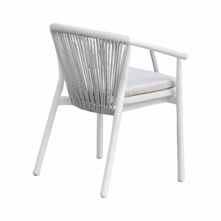 Venkovní židle s područkami Stohovatelný Čalouněný H 78cm - Smart by Varaschin Viadurini