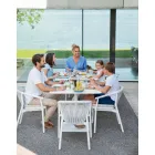 Venkovní židle s područkami Stohovatelný Čalouněný H 78cm - Smart by Varaschin Viadurini