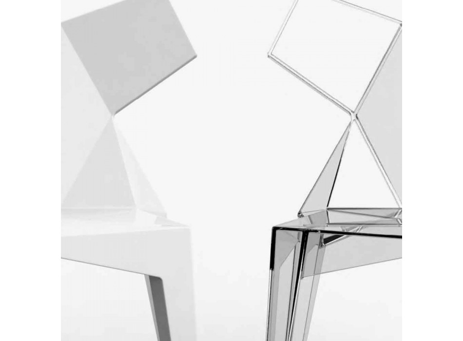 Venkovní skládací designová židle z polykarbonátu, 4 kusy - Kimono od společnosti Vondom Viadurini