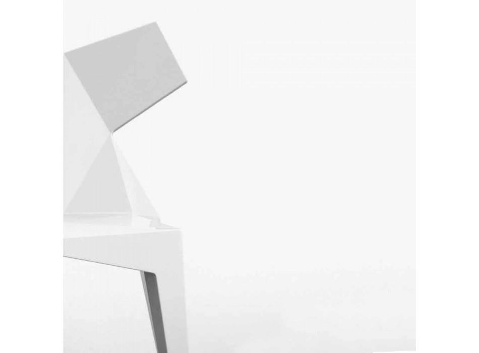Venkovní skládací designová židle z polykarbonátu, 4 kusy - Kimono od společnosti Vondom Viadurini
