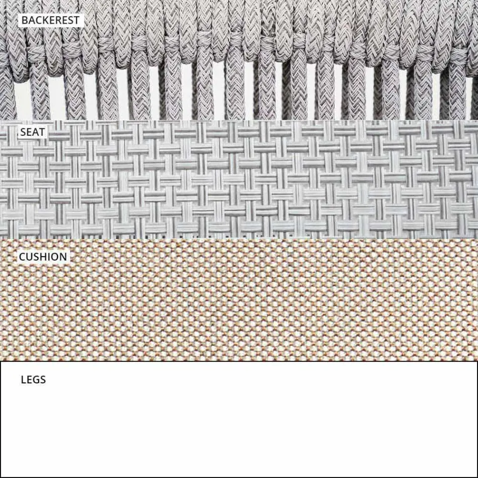Stohovatelná venkovní židle s polstrovanými područkami H 73cm - Smart by Varaschin Viadurini