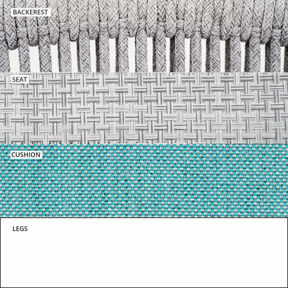 Stohovatelná venkovní židle s polstrovanými područkami H 73cm - Smart by Varaschin Viadurini