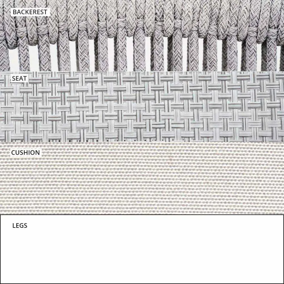 Stohovatelná venkovní židle s polstrovanými područkami H 73cm - Smart by Varaschin Viadurini