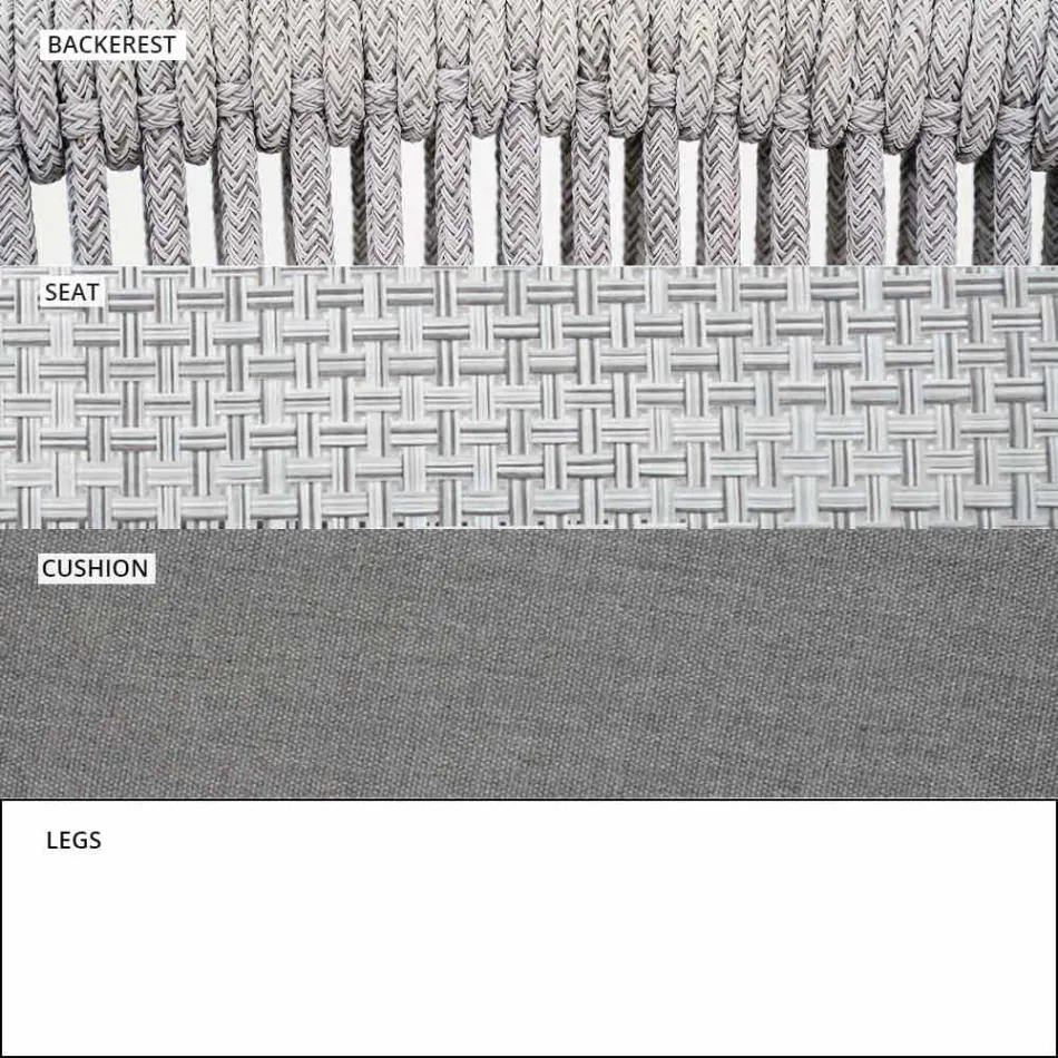 Stohovatelná venkovní židle s polstrovanými područkami H 73cm - Smart by Varaschin Viadurini