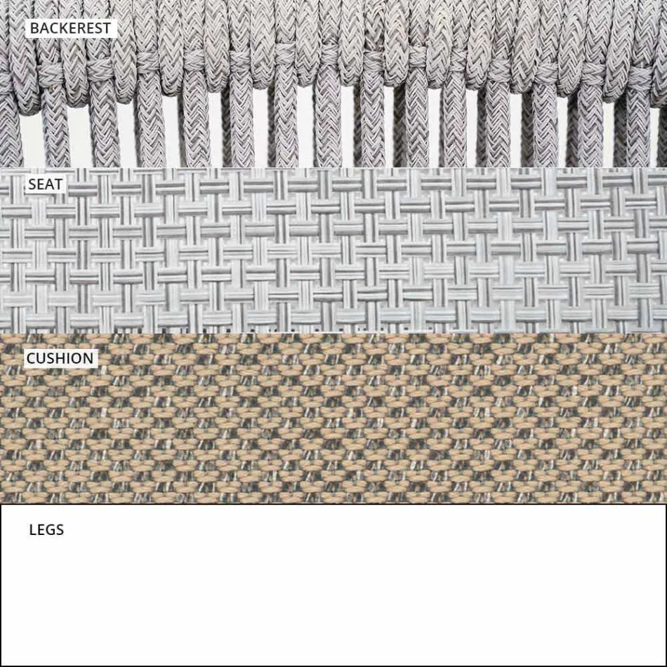 Stohovatelná venkovní židle s polstrovanými područkami H 73cm - Smart by Varaschin Viadurini