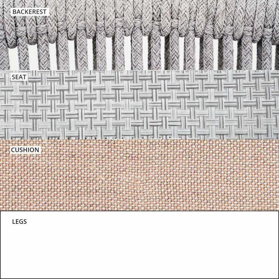 Stohovatelná venkovní židle s polstrovanými područkami H 73cm - Smart by Varaschin Viadurini