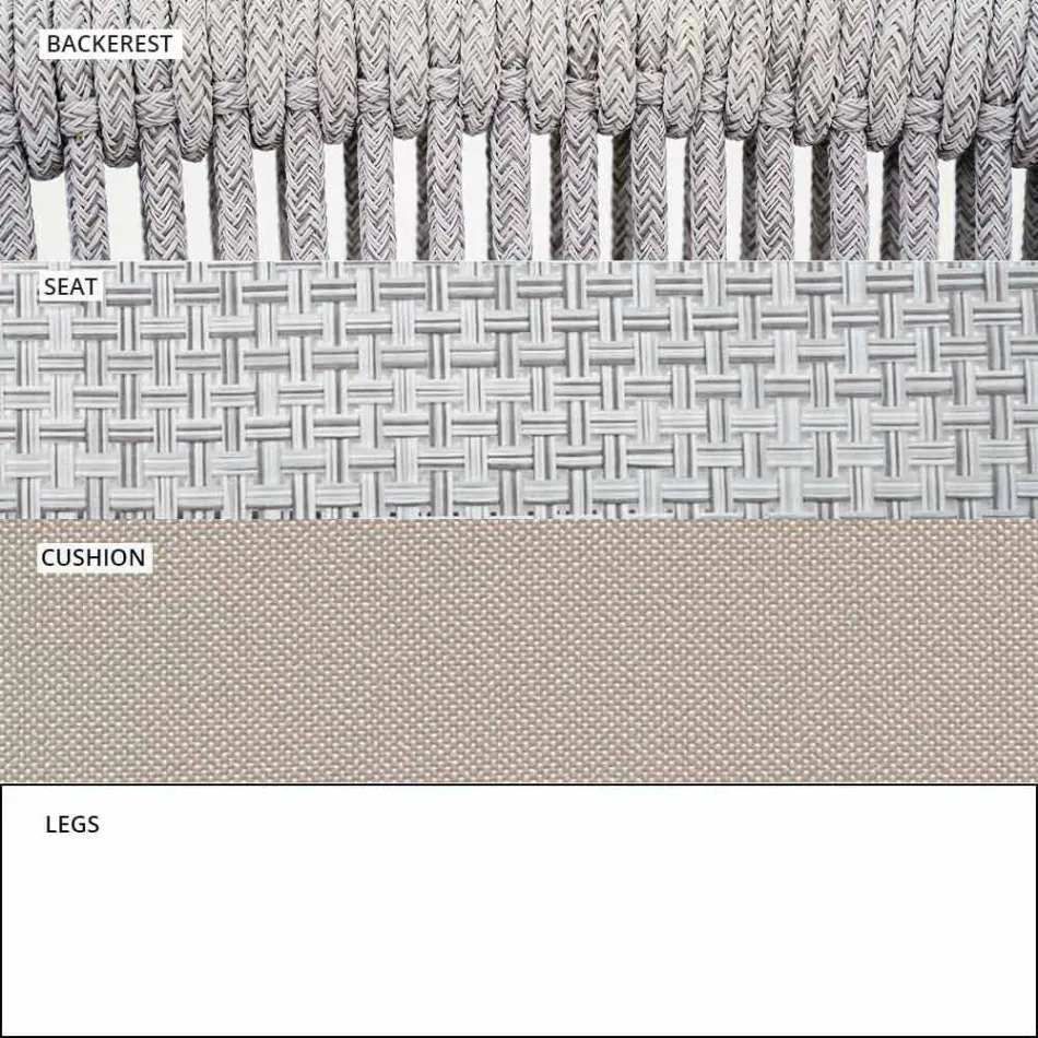 Stohovatelná venkovní židle s polstrovanými područkami H 73cm - Smart by Varaschin Viadurini