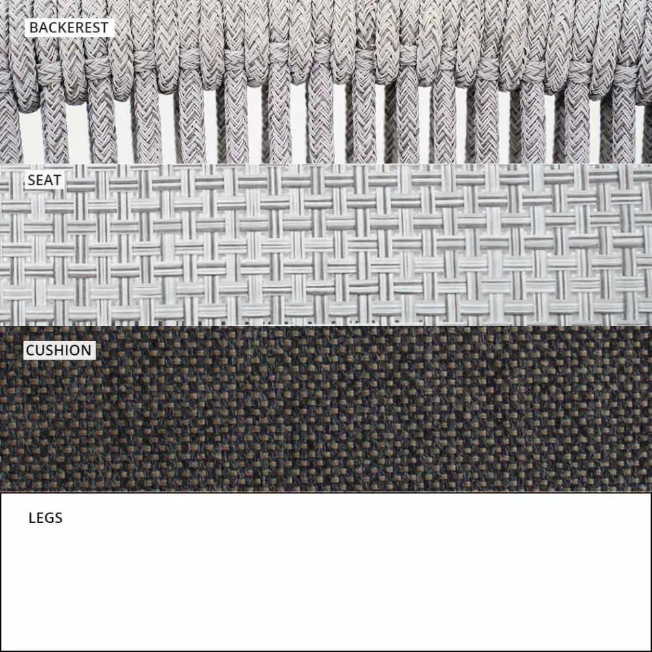 Stohovatelná venkovní židle s polstrovanými područkami H 73cm - Smart by Varaschin Viadurini