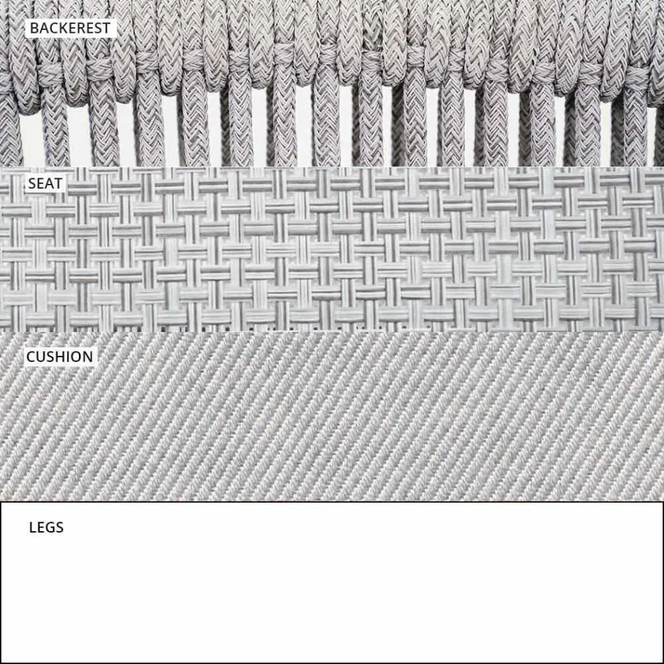 Stohovatelná venkovní židle s polstrovanými područkami H 73cm - Smart by Varaschin Viadurini