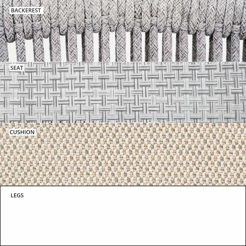 Stohovatelná venkovní židle s polstrovanými područkami H 73cm - Smart by Varaschin Viadurini