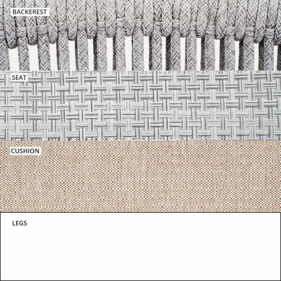 Stohovatelná venkovní židle s polstrovanými područkami H 73cm - Smart by Varaschin Viadurini