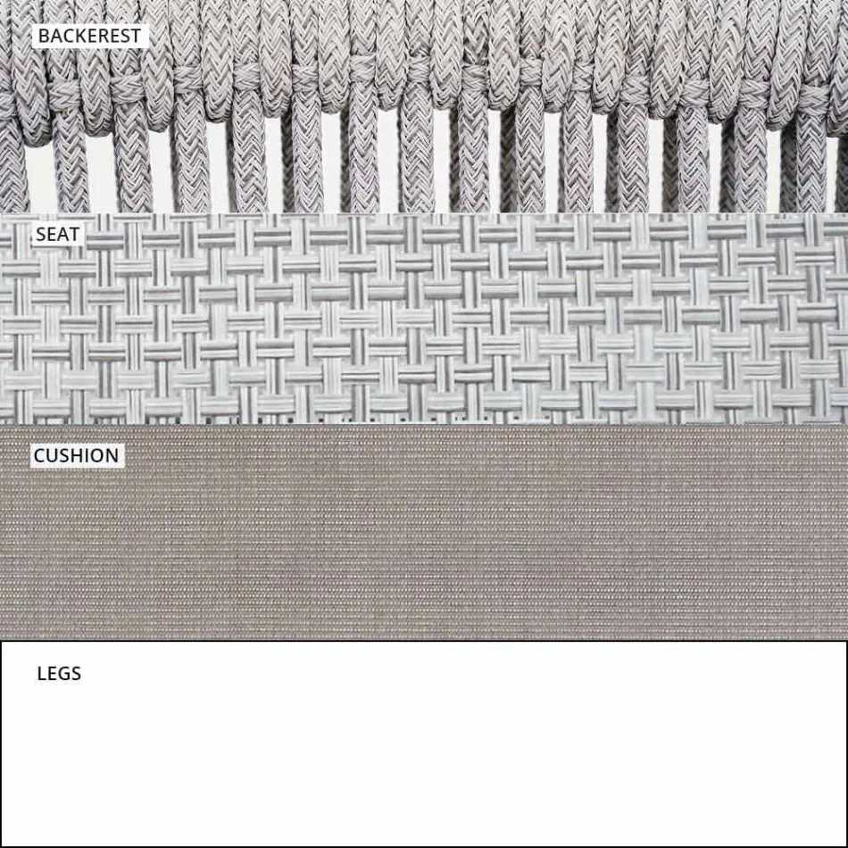 Stohovatelná venkovní židle s polstrovanými područkami H 73cm - Smart by Varaschin Viadurini