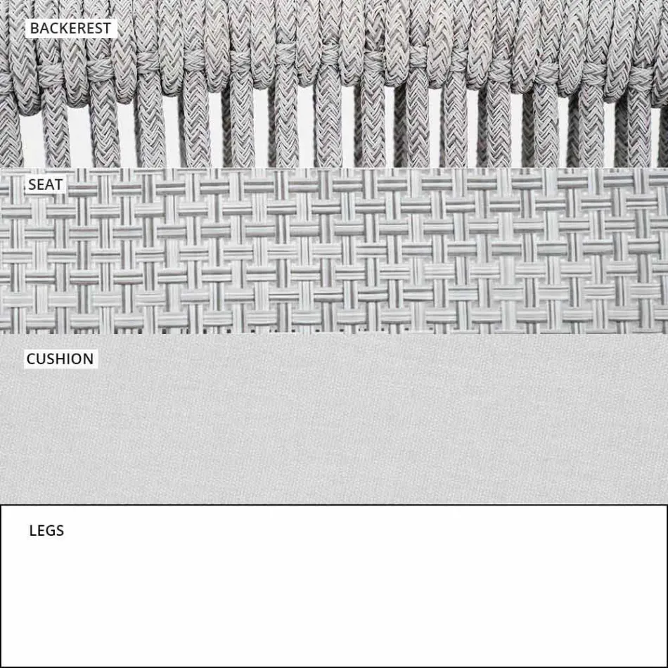 Stohovatelná venkovní židle s polstrovanými područkami H 73cm - Smart by Varaschin Viadurini