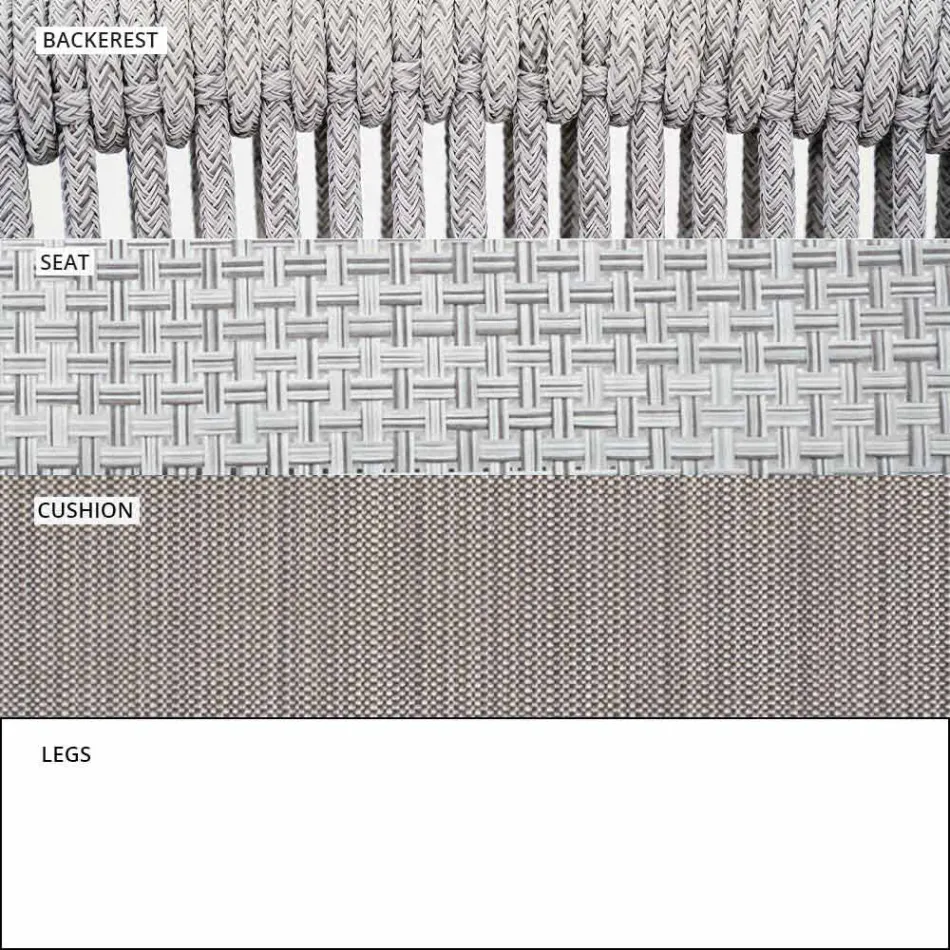 Stohovatelná venkovní židle s polstrovanými područkami H 73cm - Smart by Varaschin Viadurini