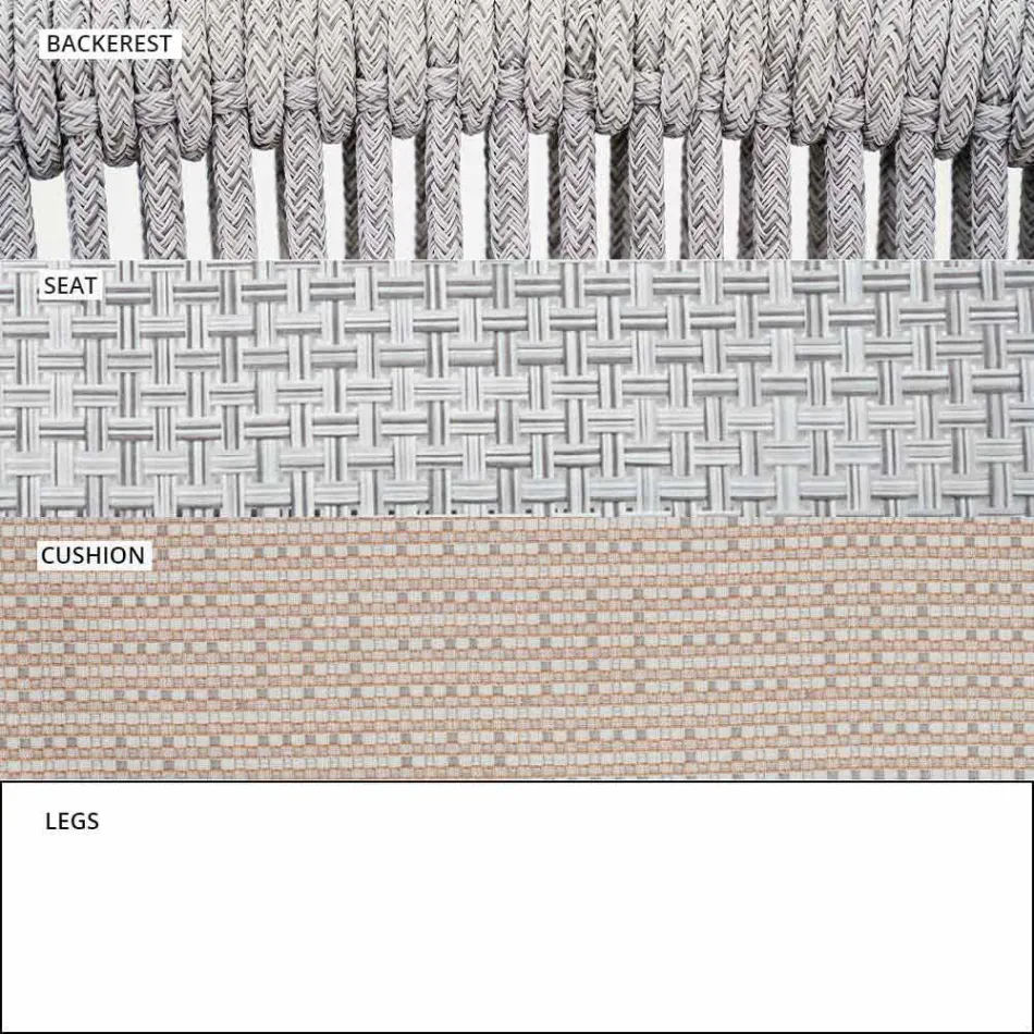 Stohovatelná venkovní židle s polstrovanými područkami H 73cm - Smart by Varaschin Viadurini