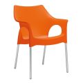 Venkovní židle z technopolymeru a hliníku Made in Italy 4 kusy - Lucciola