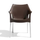 Venkovní židle z technopolymeru a hliníku Made in Italy 4 kusy - Lucciola Viadurini