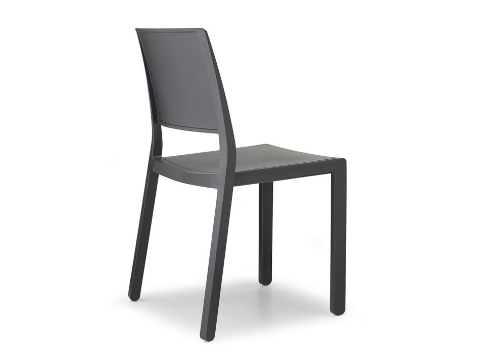 Stohovatelná zahradní židle z technopolymeru Made in Italy 6 kusů - Savesta Viadurini