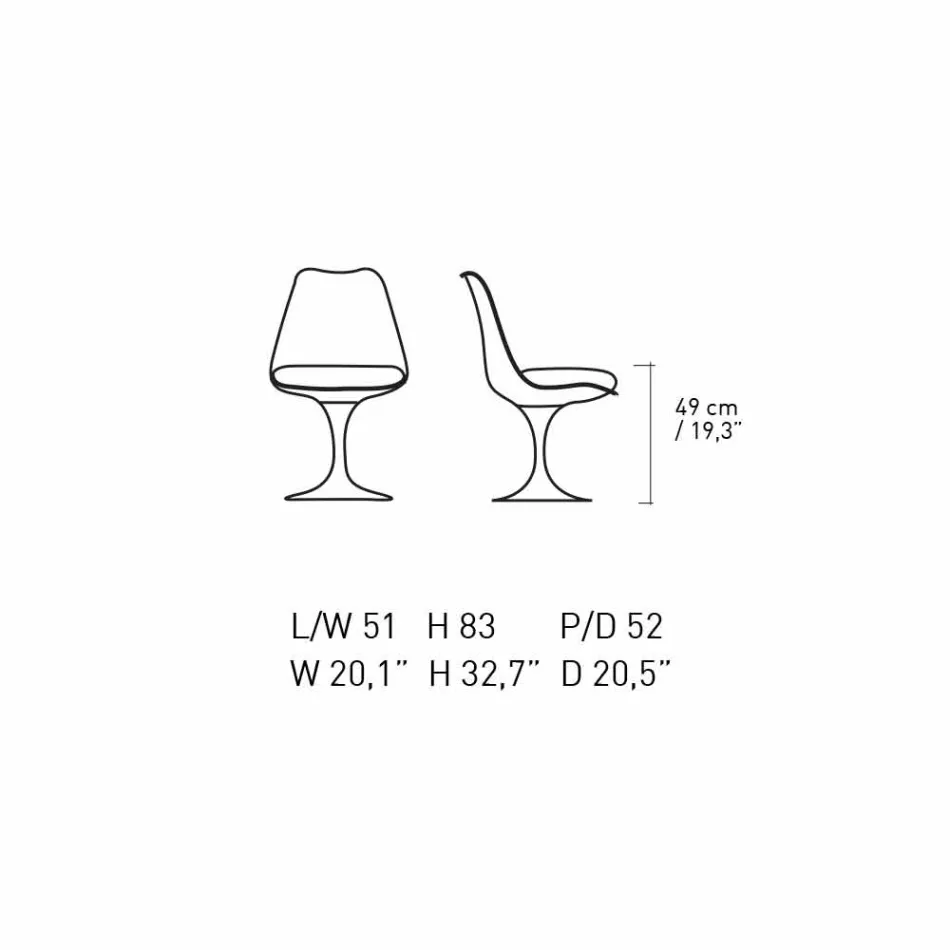 Otočná židle z lakovaného hliníku s koženým sedadlem Made in Italy - Cabiria Viadurini