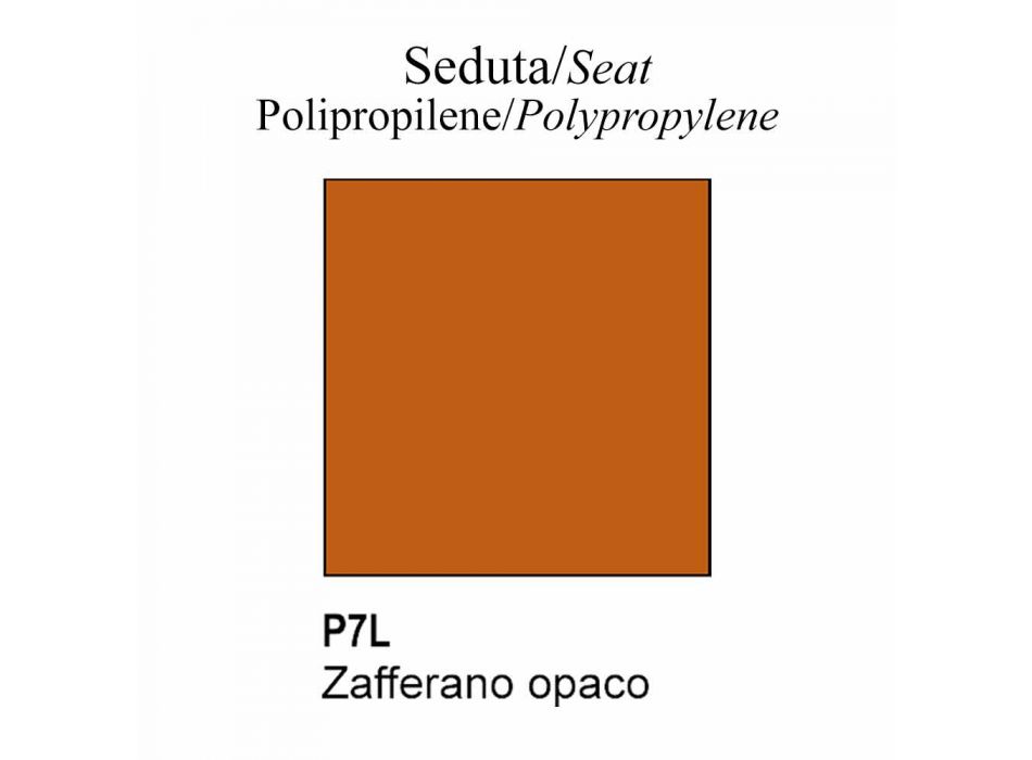 Otočná židle z polypropylenu a kovu Made in Italy - Connubia Academy Viadurini