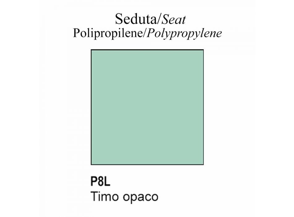 Otočná židle z polypropylenu a kovu Made in Italy - Connubia Academy Viadurini