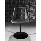 Otočná židle, sedák z ekokůže Capitonnè Processing - Aura Viadurini