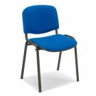 Polstrovaná židle pro čekárnu s moderní černou kovovou základnou - Carmela Viadurini