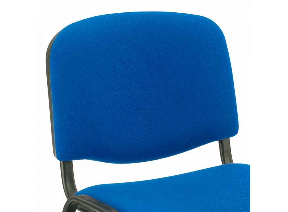 Polstrovaná židle pro čekárnu s moderní černou kovovou základnou - Carmela Viadurini