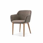Čalouněná židle z jasanu a látkový nebo kožený sedák - Bardella Viadurini