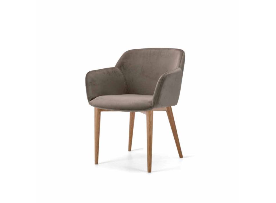 Čalouněná židle z jasanu a látkový nebo kožený sedák - Bardella Viadurini
