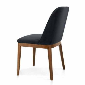 Čalouněná židle s podnoží z dubového dřeva Made in Italy - Sebastian
