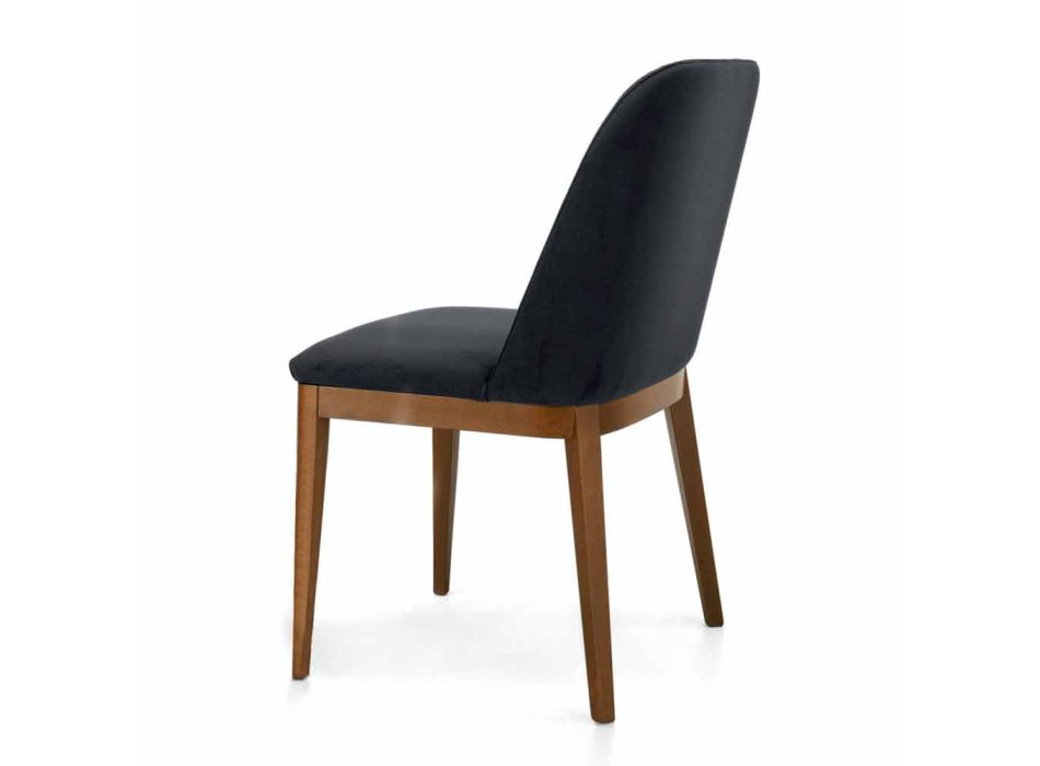 Čalouněná židle s podnoží z dubového dřeva Made in Italy - Sebastian