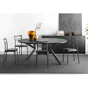 Čalouněná moderní designová kuchyňská židle vyrobená v Itálii - Go