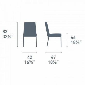 Čalouněná moderní designová kuchyňská židle vyrobená v Itálii - Go