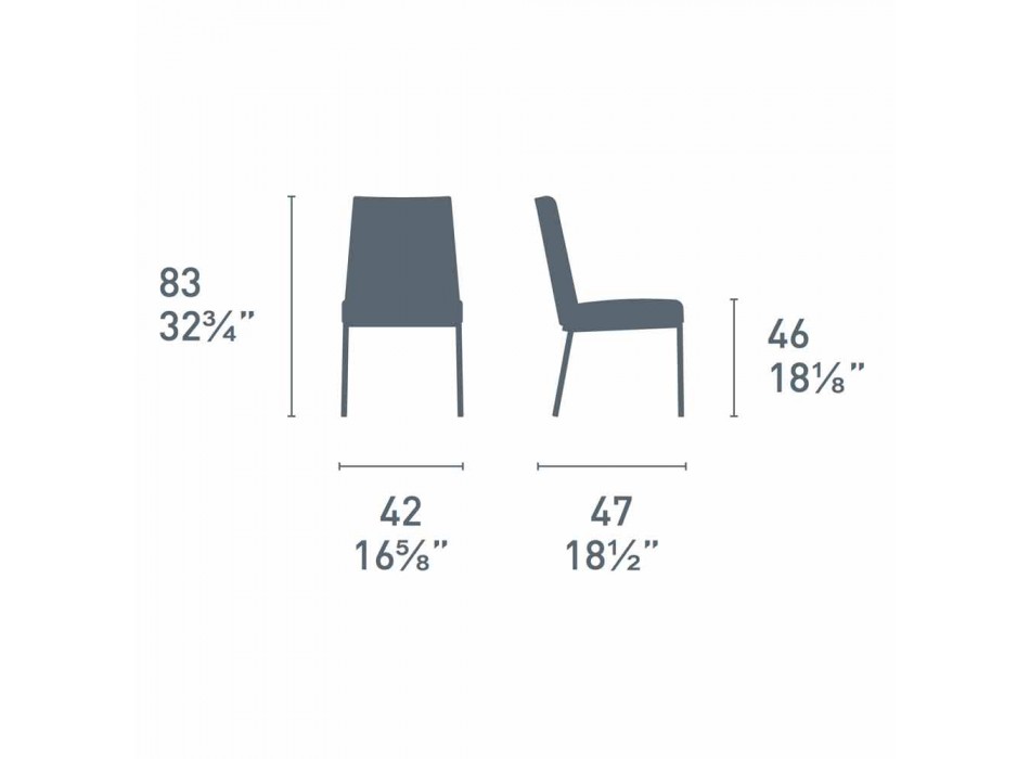 Čalouněná moderní designová kuchyňská židle vyrobená v Itálii - Go Viadurini