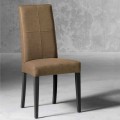 Moderní čalouněná buková židle z Itálie Ponza